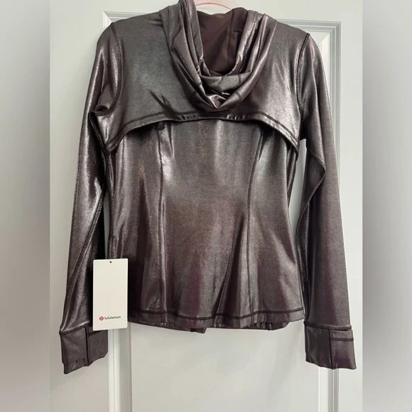 Lululemon Platinum Fitted Zip-Up Jacket with Hood NWT - Picture 2 of 5